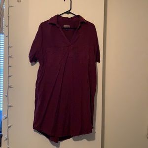Maroon T-Shirt Dress